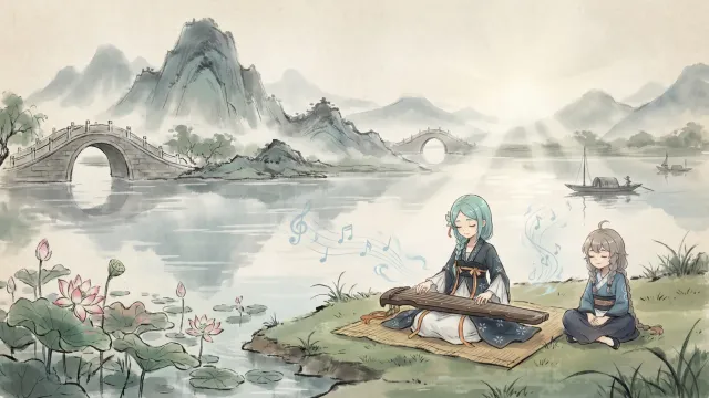 湖畔琴聲 — 珞堇與青兒